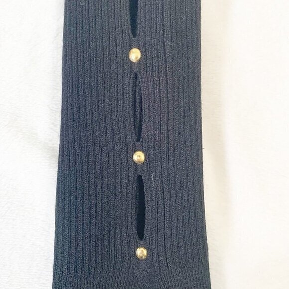 White House Black Market black long sleeve fitted rib knit turtleneck sweater - Picture 7 of 9